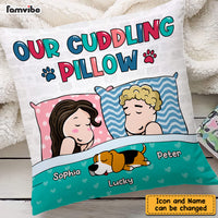 Personalized Dog Parents Couple Our Cuddling Pet Pillow DB71 58O47 thumb 1
