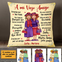 Personalized Spanish To My Old Friends Thank You For Pillow DB55 30O47 thumb 1