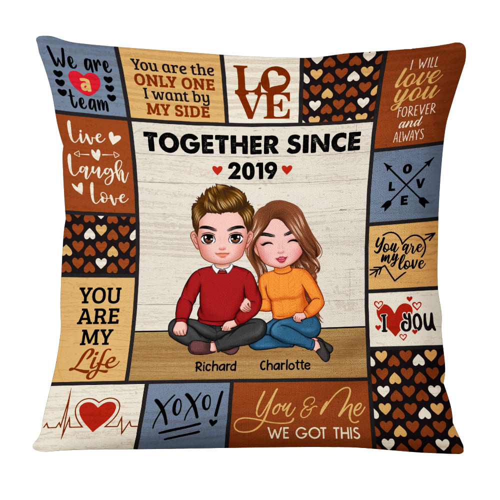 Personalized Couple Together Since Pillow DB72 30O53 Primary Mockup