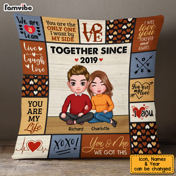 Personalized Couple Together Since Pillow DB72 30O53 1