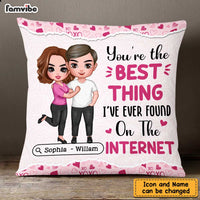Personalized Couple Online Dating Funny Anniversary Pillow DB72 30O47 thumb 1