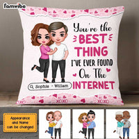 Personalized Couple Online Dating Funny Anniversary Pillow DB72 30O47 thumb 1