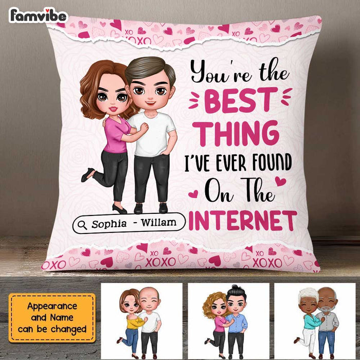 Personalized Couple Online Dating Funny Anniversary Pillow DB72 30O47 1
