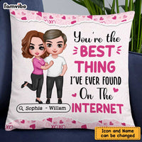 Personalized Couple Online Dating Funny Anniversary Pillow DB72 30O47 thumb 1
