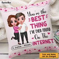 Personalized Couple Online Dating Funny Anniversary Pillow DB72 30O47 thumb 1