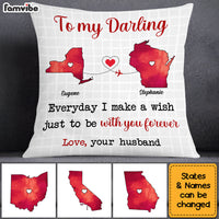 Personalized Long Distance Love Pillow DB71 36O53 thumb 1