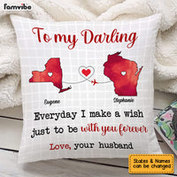 Personalized Long Distance Love Pillow DB71 36O53 thumb 1