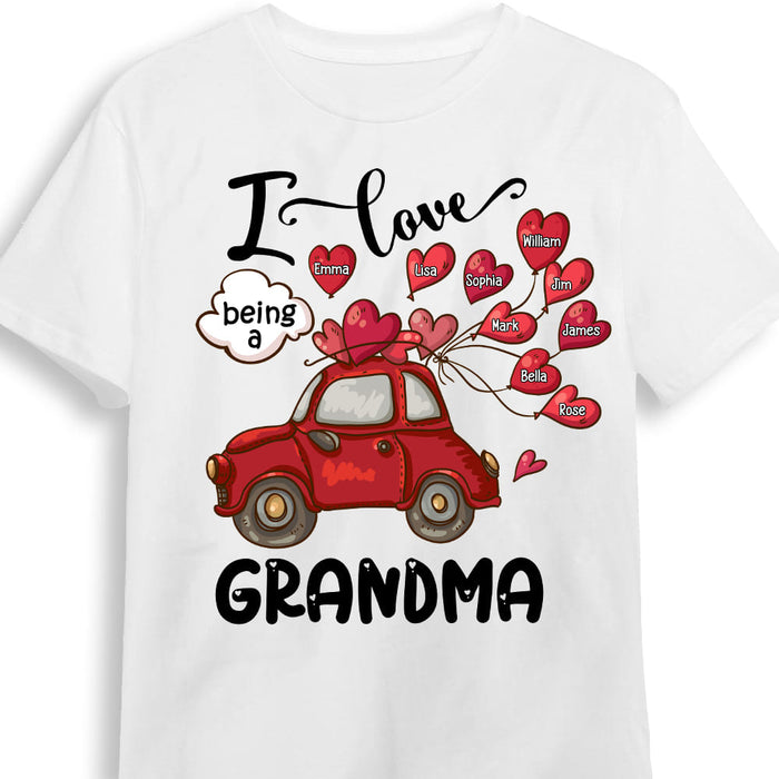 Personalized I Love Being A Grandma Sweetheart Car Shirt - Hoodie - Sweatshirt DB81 58O53 1