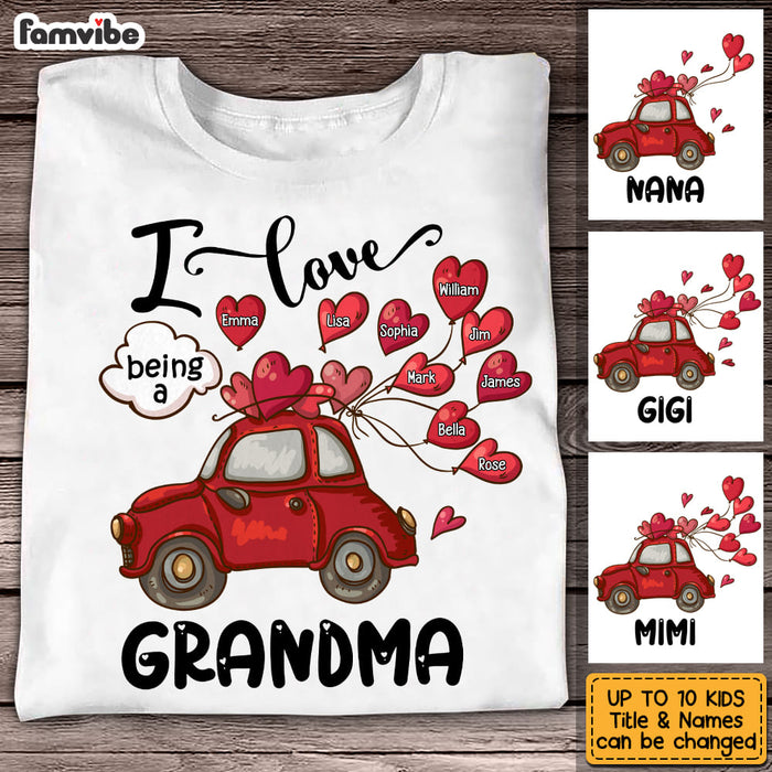 Personalized I Love Being A Grandma Sweetheart Car Shirt - Hoodie - Sweatshirt DB81 58O53 1