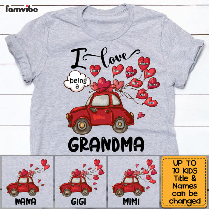 Personalized I Love Being A Grandma Sweetheart Car Shirt - Hoodie - Sweatshirt DB81 58O53 1