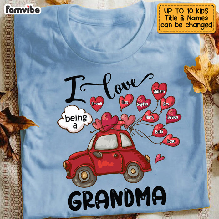 Personalized I Love Being A Grandma Sweetheart Car Shirt - Hoodie - Sweatshirt DB81 58O53 1