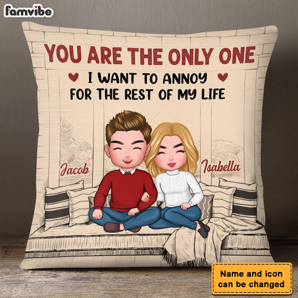Personalized Couple Annoy For The Rest Of My Life Pillow DB82 30O28 Primary Mockup