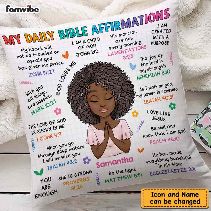 Personalized Gift For Granddaughter Daily Bible Affirmations Pillow DB83 30O47 1
