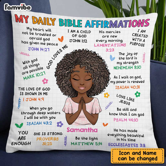 Personalized Gift For Granddaughter Daily Bible Affirmations Pillow DB83 30O47 1