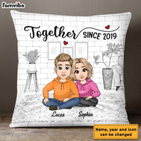 Personalized Together Since Couple Pillow DB82 32O28 thumb 1