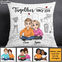 Personalized Together Since Couple Pillow DB82 32O28 thumb 1