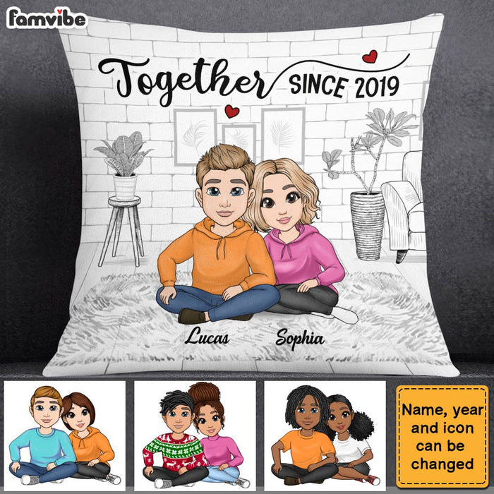 Personalized Together Since Couple Pillow DB82 32O28 1