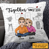 Personalized Together Since Couple Pillow DB82 32O28 thumb 1