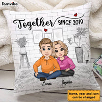 Personalized Together Since Couple Pillow DB82 32O28 thumb 1