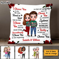 Personalized Couple Rose I Choose You Pillow DB91 23O58 thumb 1