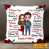 Personalized Couple Rose I Choose You Pillow DB91 23O58 thumb 1