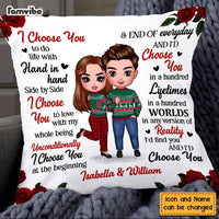 Personalized Couple Rose I Choose You Pillow DB91 23O58 thumb 1