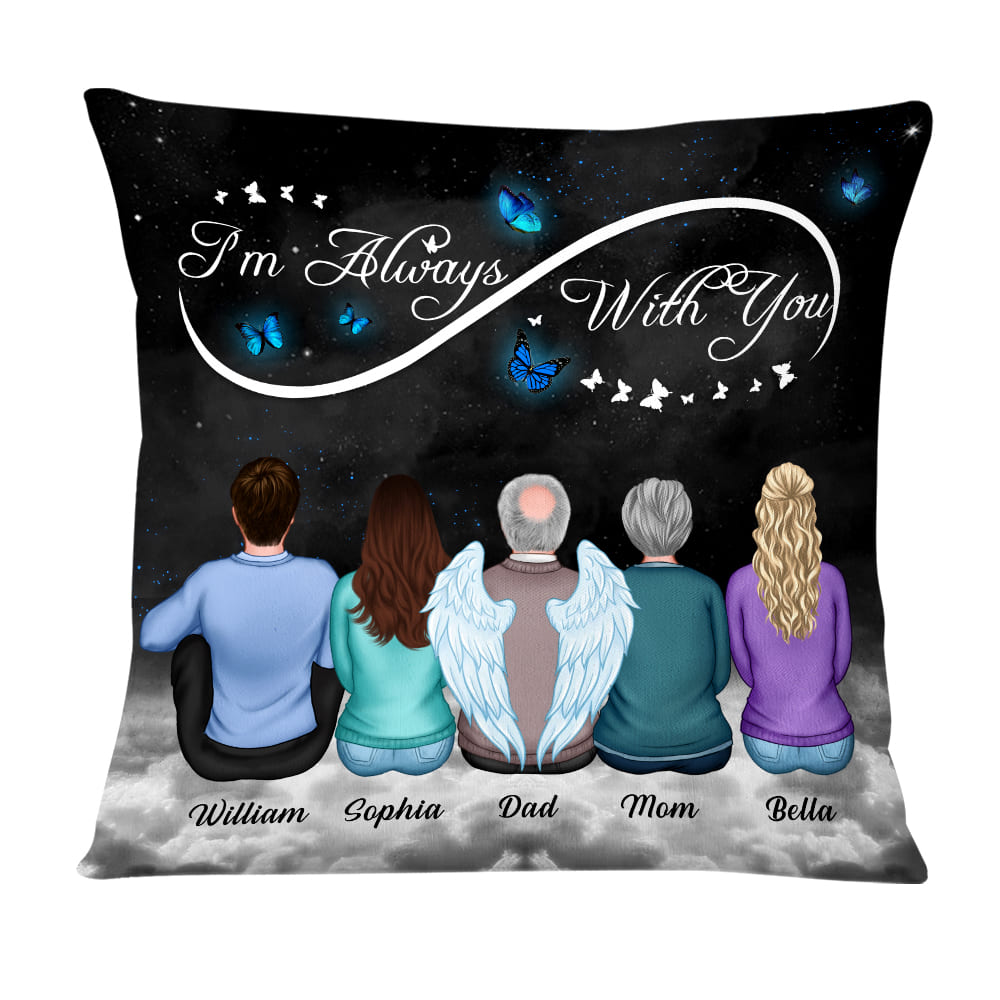 Personalized Memorial I'm Always With You Butterfly Pillow DB81 32O58 Primary Mockup