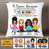 Personalized Hermanas Sisters Spanish Sisterhood Hermanita Pillow DB83 58O47 thumb 1