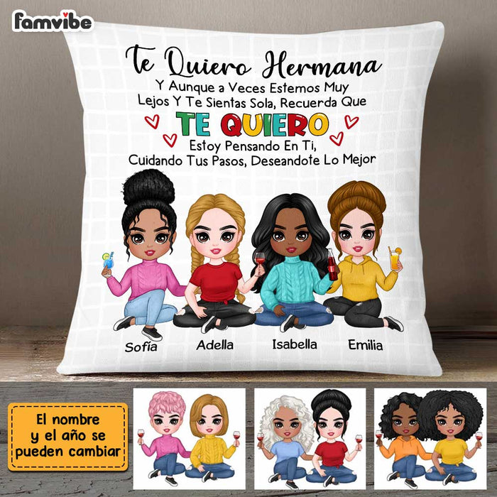 Personalized Hermanas Sisters Spanish Sisterhood Hermanita Pillow DB83 58O47 1