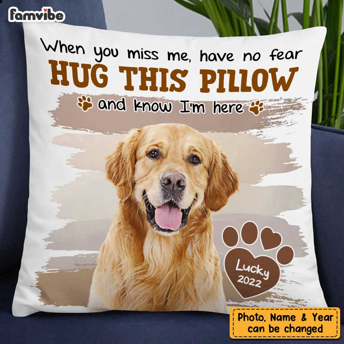Custom Photo Hug This Pillow Then You Know I'm Here - Memorial Persona -  Pawfect House
