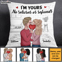 Personalized Couple I'm Yours No Returns Or Refunds Pillow DB105 30O28 thumb 1