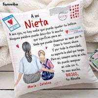 Personalized To My Granddaughter Spanish Carta A Mi Nieta Besos Tu Abuela Pillow DB92 58O47 thumb 1