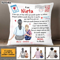 Personalized To My Granddaughter Spanish Carta A Mi Nieta Besos Tu Abuela Pillow DB92 58O47 thumb 1