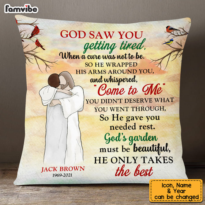 Personalized Memo God's Garden Must Be Beautiful Gift For Loss Pillow DB101 30O53 1