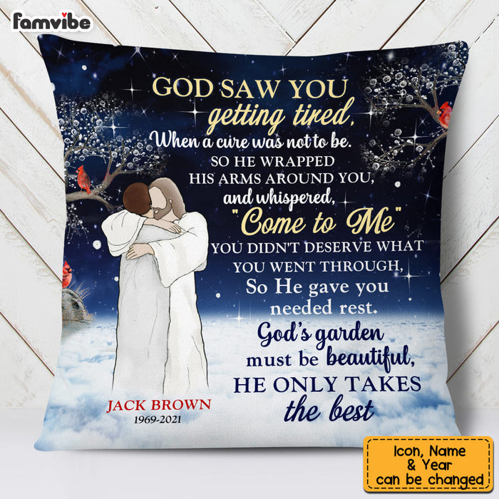 Personalized Memo God's Garden Must Be Beautiful Gift For Loss Pillow DB101 30O53 1