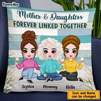 Personalized Mom & Daughter Forever Linked Together Pillow DB102 30O47 thumb 1