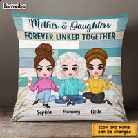 Personalized Mom & Daughter Forever Linked Together Pillow DB102 30O47 thumb 1
