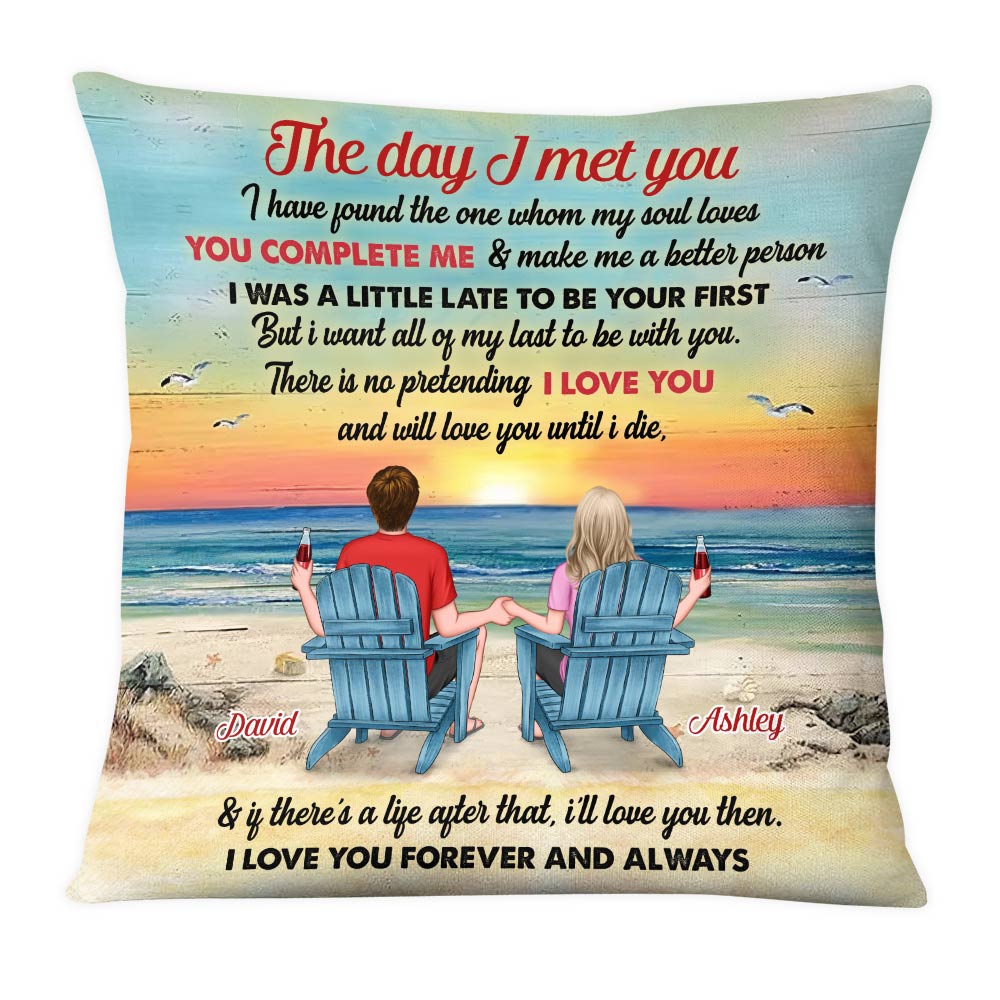 Personalized Couple The Day I Met You Pillow DB103 30O28 Primary Mockup