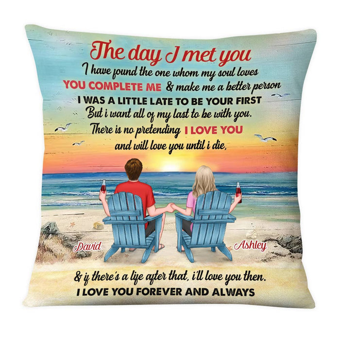 Personalized Couple The Day I Met You Pillow DB103 30O28 1