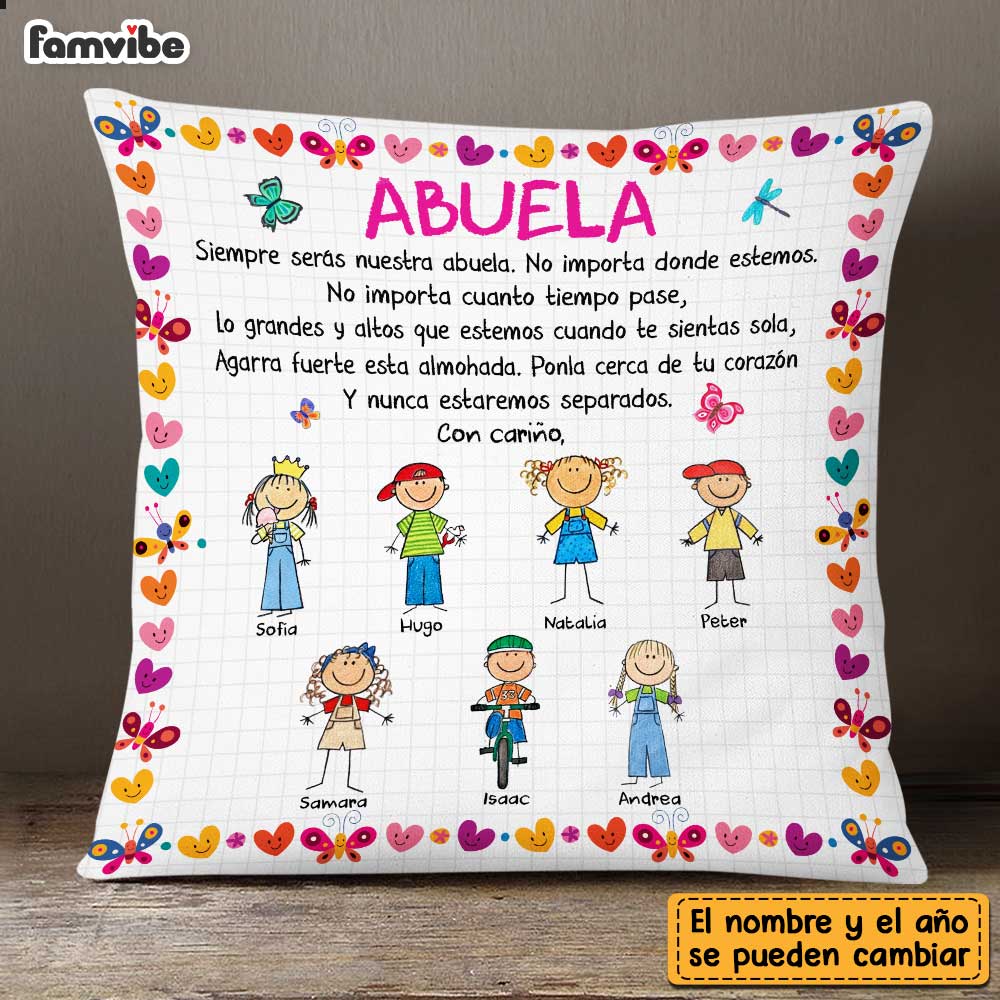 Personalized Grandma Spanish Abuela Grandkids Pillow DB102 58O47 Primary Mockup