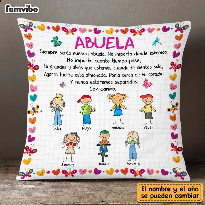 Personalized Grandma Spanish Abuela Grandkids Pillow DB102 58O47 1