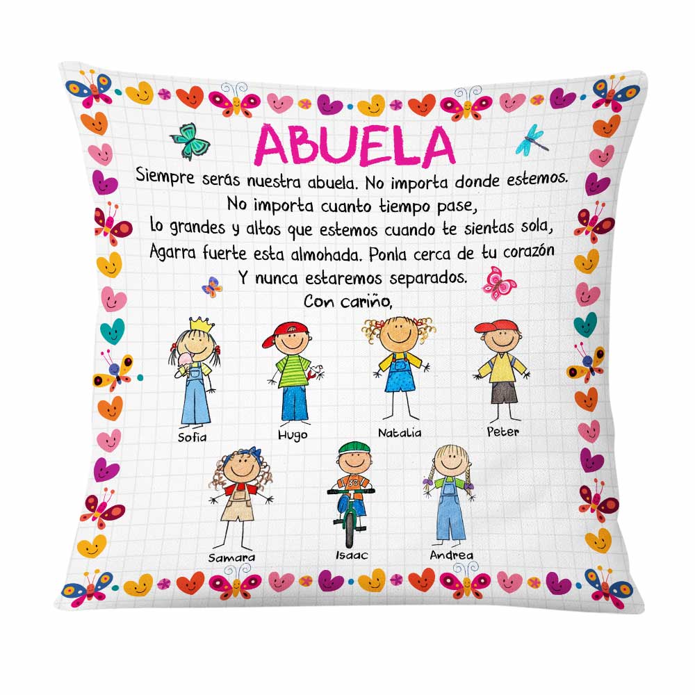 Personalized Grandma Spanish Abuela Grandkids Pillow DB102 58O47 Primary Mockup