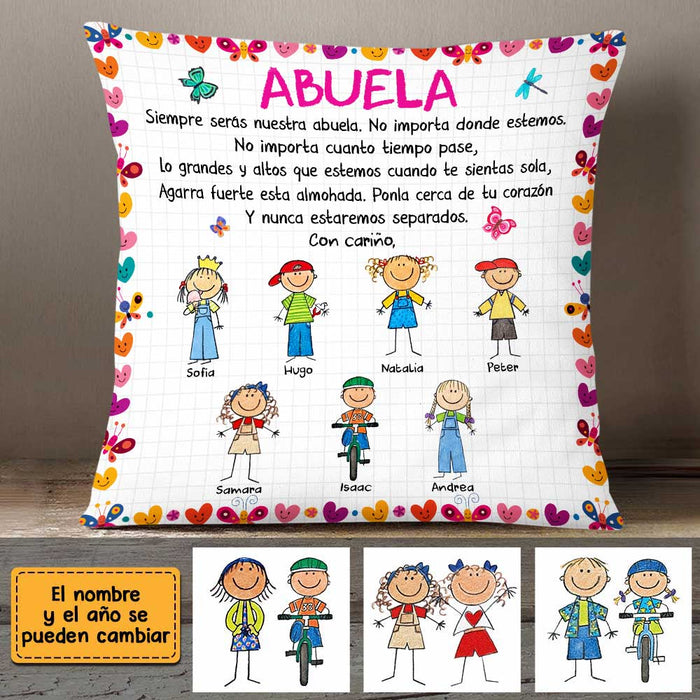 Personalized Grandma Spanish Abuela Grandkids Pillow DB102 58O47 1