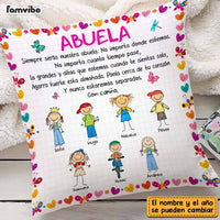 Personalized Grandma Spanish Abuela Grandkids Pillow DB102 58O47 thumb 1