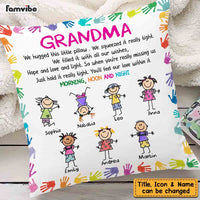 Personalized We Hugged This Little Pillow Grandkids To Grandma DB103 58O47 thumb 1