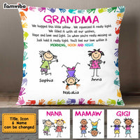 Personalized We Hugged This Little Pillow Grandkids To Grandma DB103 58O47 thumb 1