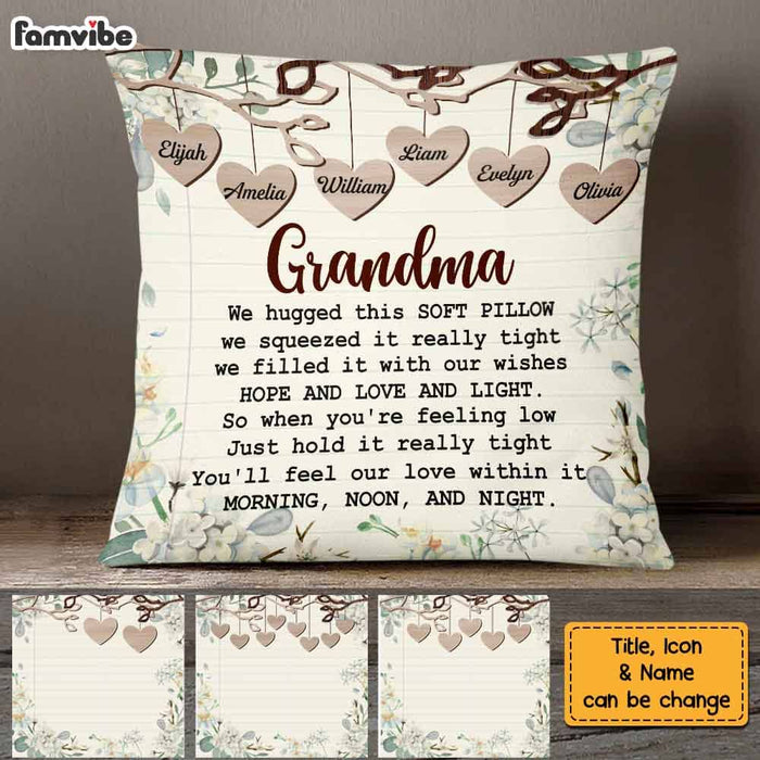 Personalized Gift For Grandma Hug This Pillow DB104 30O58 1