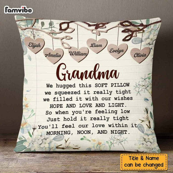Personalized Gift For Grandma Hug This Pillow DB104 30O58 1