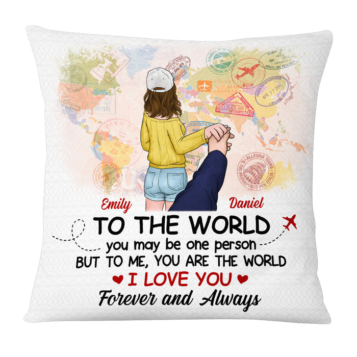 Personalized Couple Follow Me Pillow DB131 36O53 1
