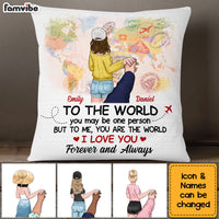 Personalized Couple Follow Me Pillow DB131 36O53 thumb 1